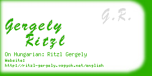 gergely ritzl business card